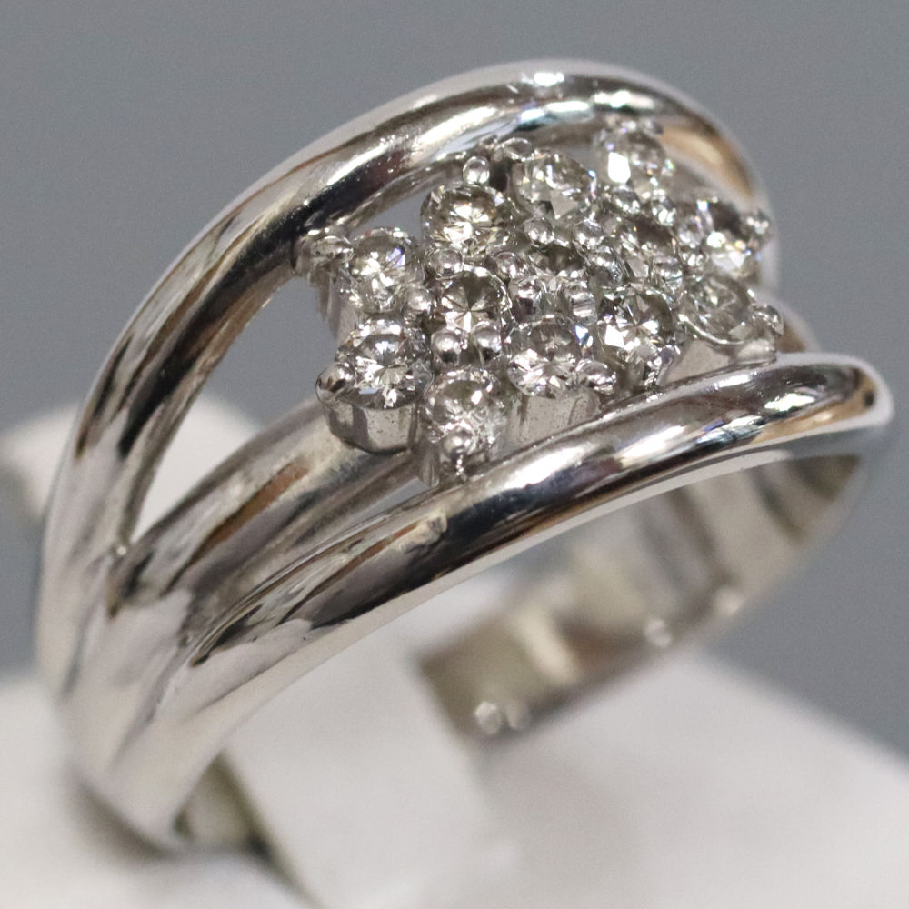 中古Pt900ダイヤモンドリング D0.52 10.5g #14 プラチナ 中古 プラチナ 