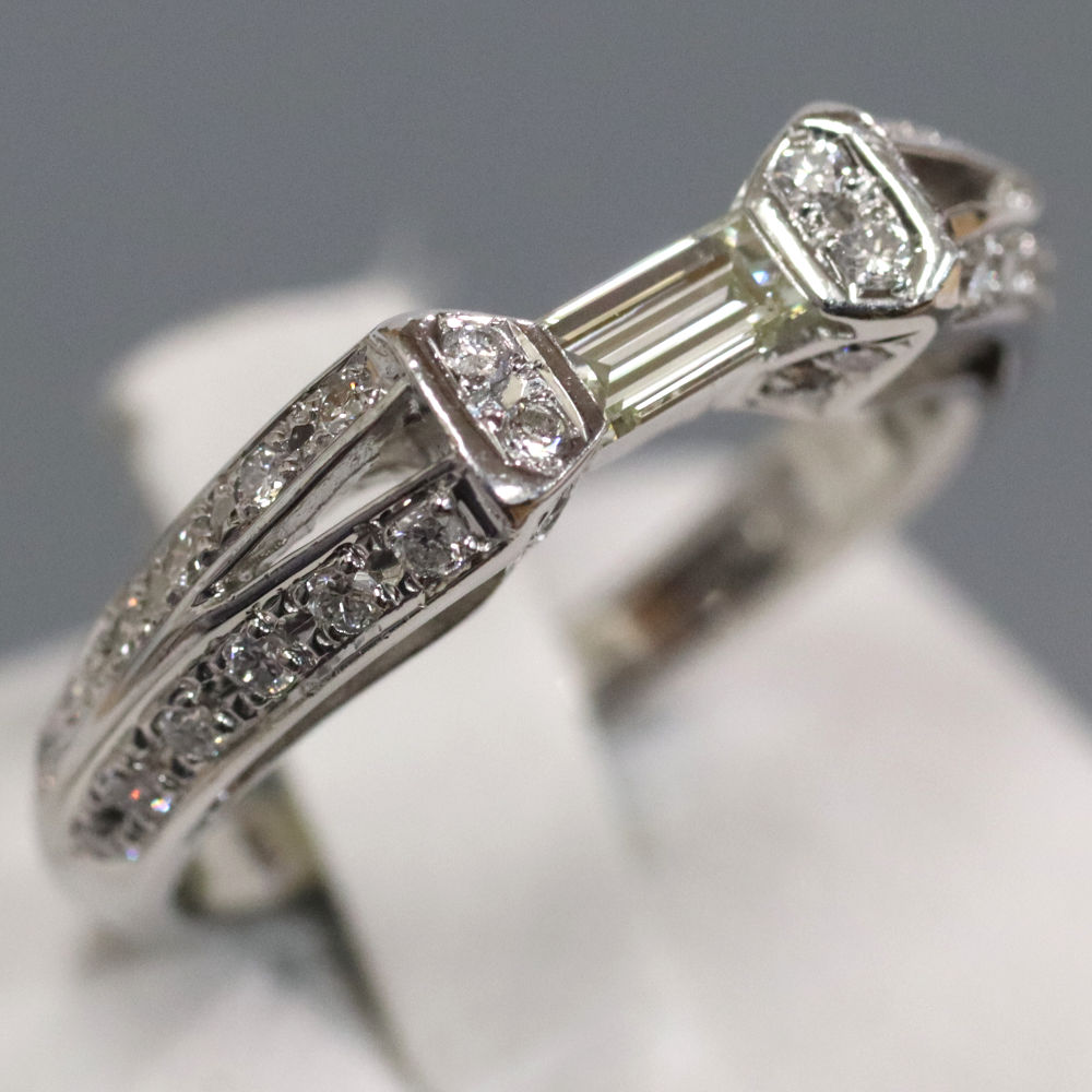 【中古】Pt900ダイヤモンドリング D0.25 0.32 6.6g #12 プラチナ|鴫原質店 店