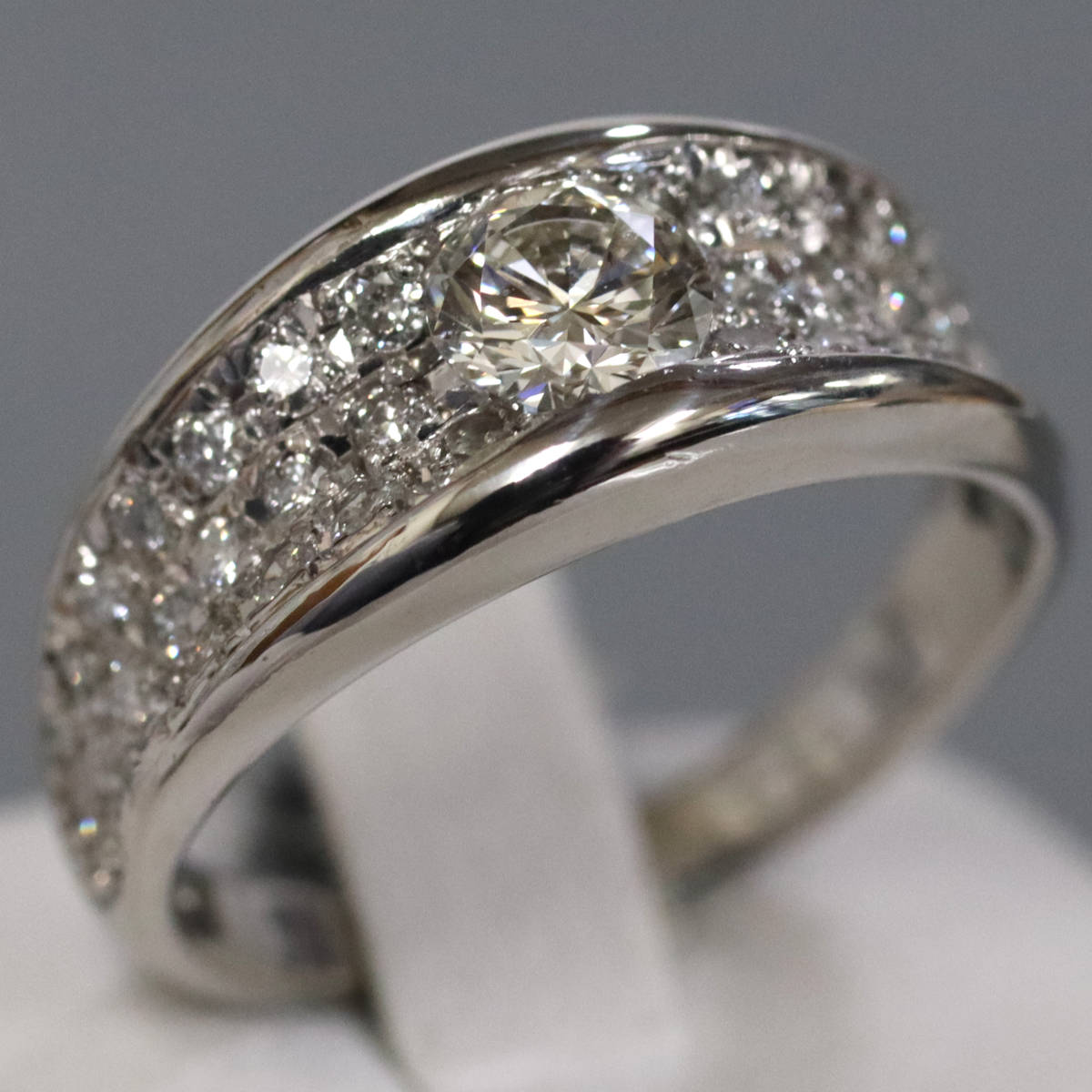 【中古】Pt900ダイヤモンドリング D0.52 D0.52 6.8g #14 プラチナ