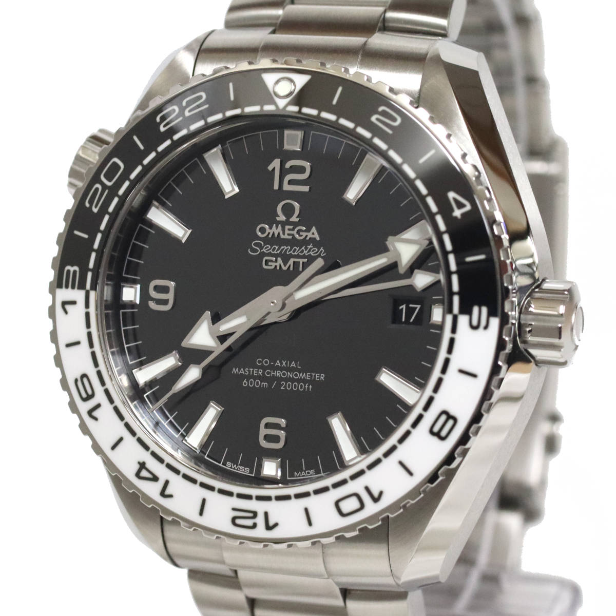 【中古】オメガ シーマスター600M プラネットオーシャン GMT コーアクシャル マスタークロノメーター(215.30.44.22.01.001)ブラック文字盤 自動巻き