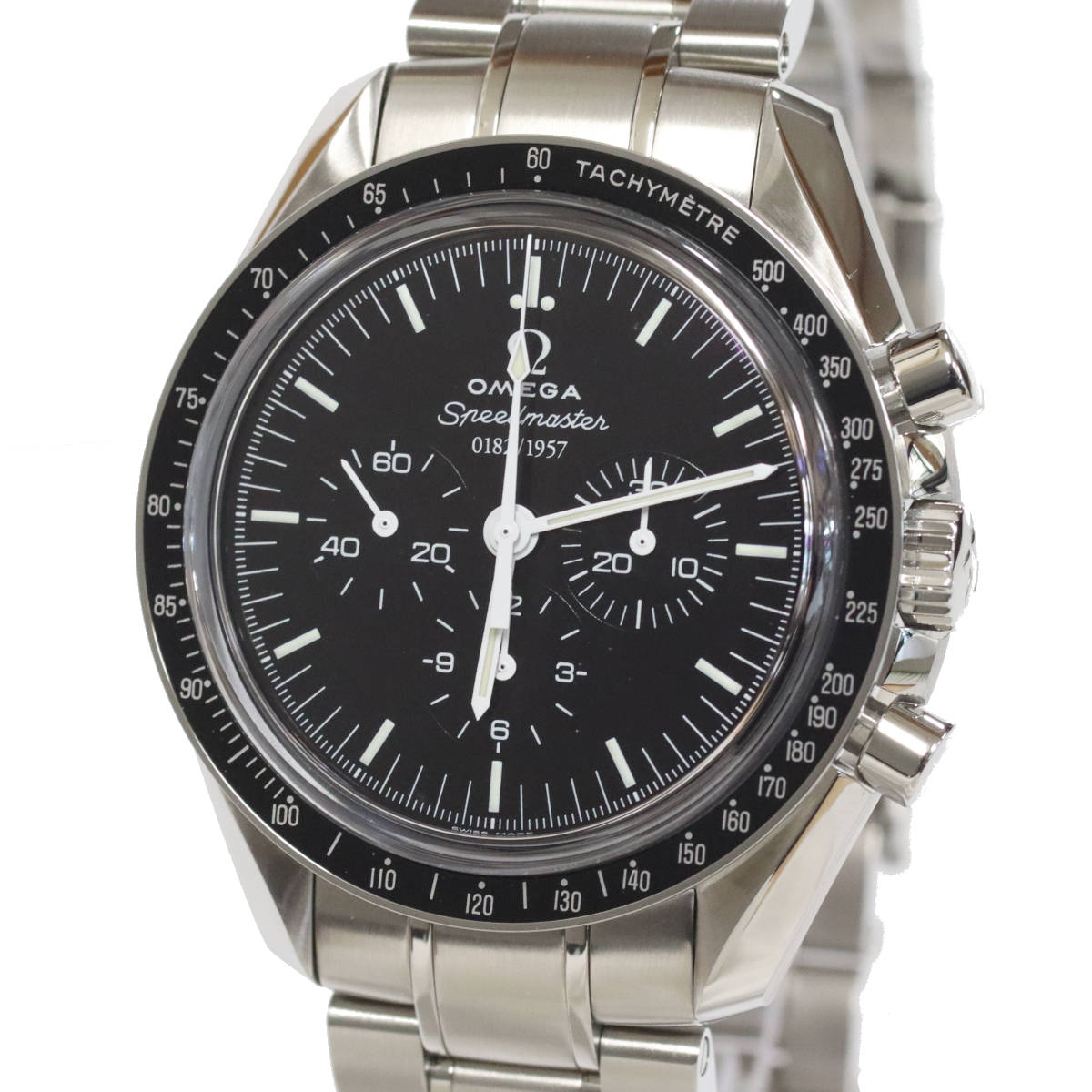 【中古】オメガ スピードマスター ムーンウォッチ プロフェッショナル 50周年記念 1957本限定(321.33.42.50.01.001)コーアクシャル ブラックエナメル文字盤