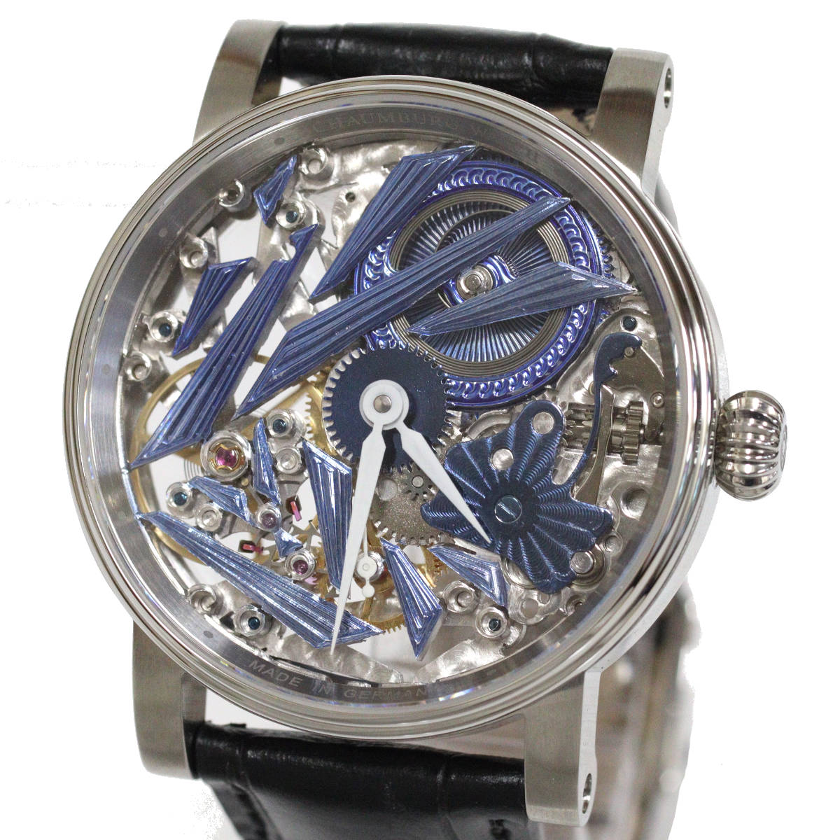 【中古】シャウボーグ ウニカトリウム グレイシャー(GLACIER)手巻き 42mm スケルトン 3針 ドイツ製