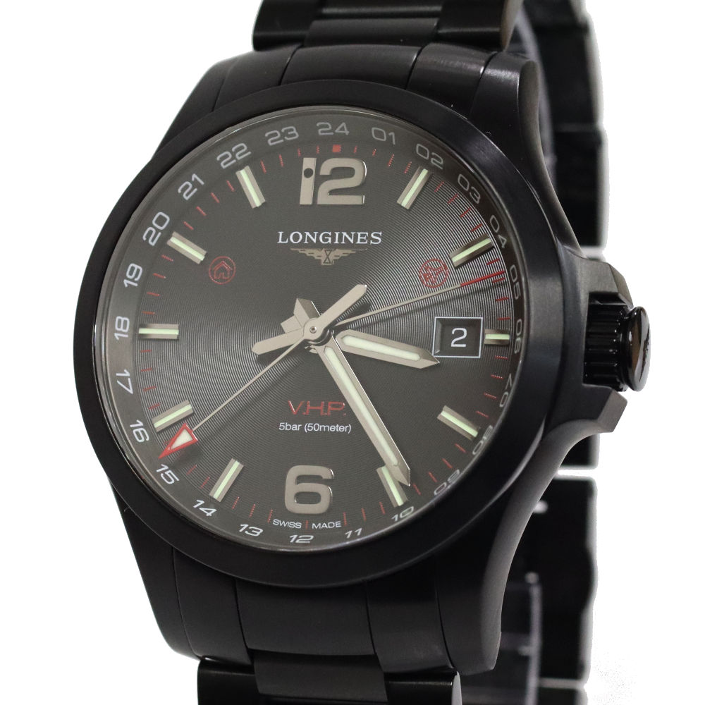 【中古】ロンジン コンクエスト V.H.P. GMT(L3.728.2.56.6)