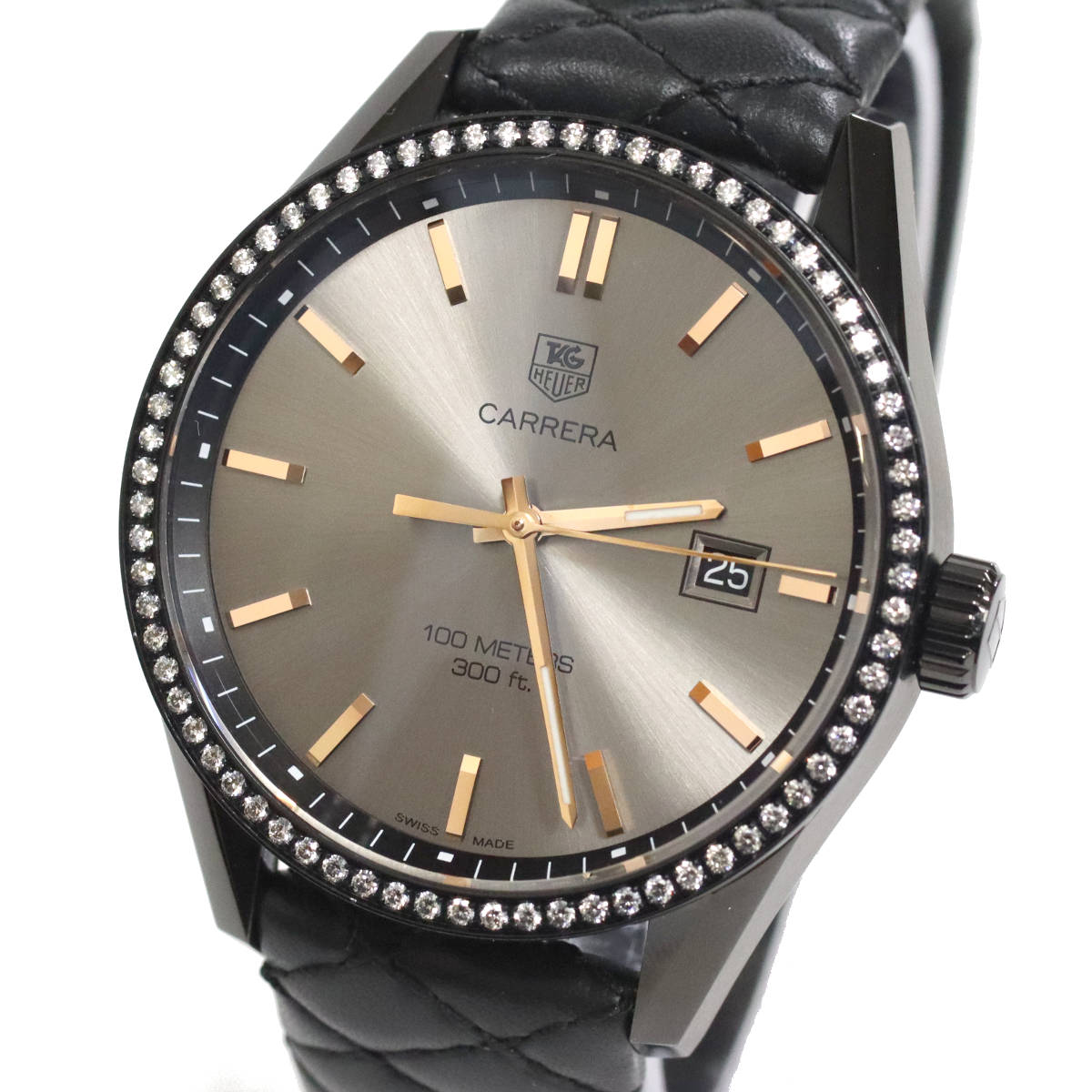【中古】タグ・ホイヤー カレラ カーラ・デルヴィーニュ・スペシャルエディション(WAR101B.FC6367)ブラックチタニウム