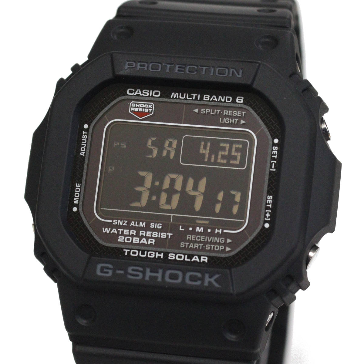 【中古】カシオ G-SHOCK 5600続きもの(GW-M5610U-1BJF)手ごわいソーラー デジタル 軽さ 電磁波時辰儀