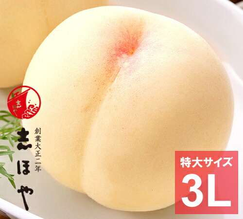 【出荷時期：7月中旬～7月下旬頃】【送料無料】 清水白桃 ≪特大3Lサイズ≫（3玉）<br>岡山 白桃 お中元 御中元 ギフト お供 お取り寄せ もも 夏ギフト フルーツ 果物 おかやまの桃<br>※沖縄・離島への配送不可