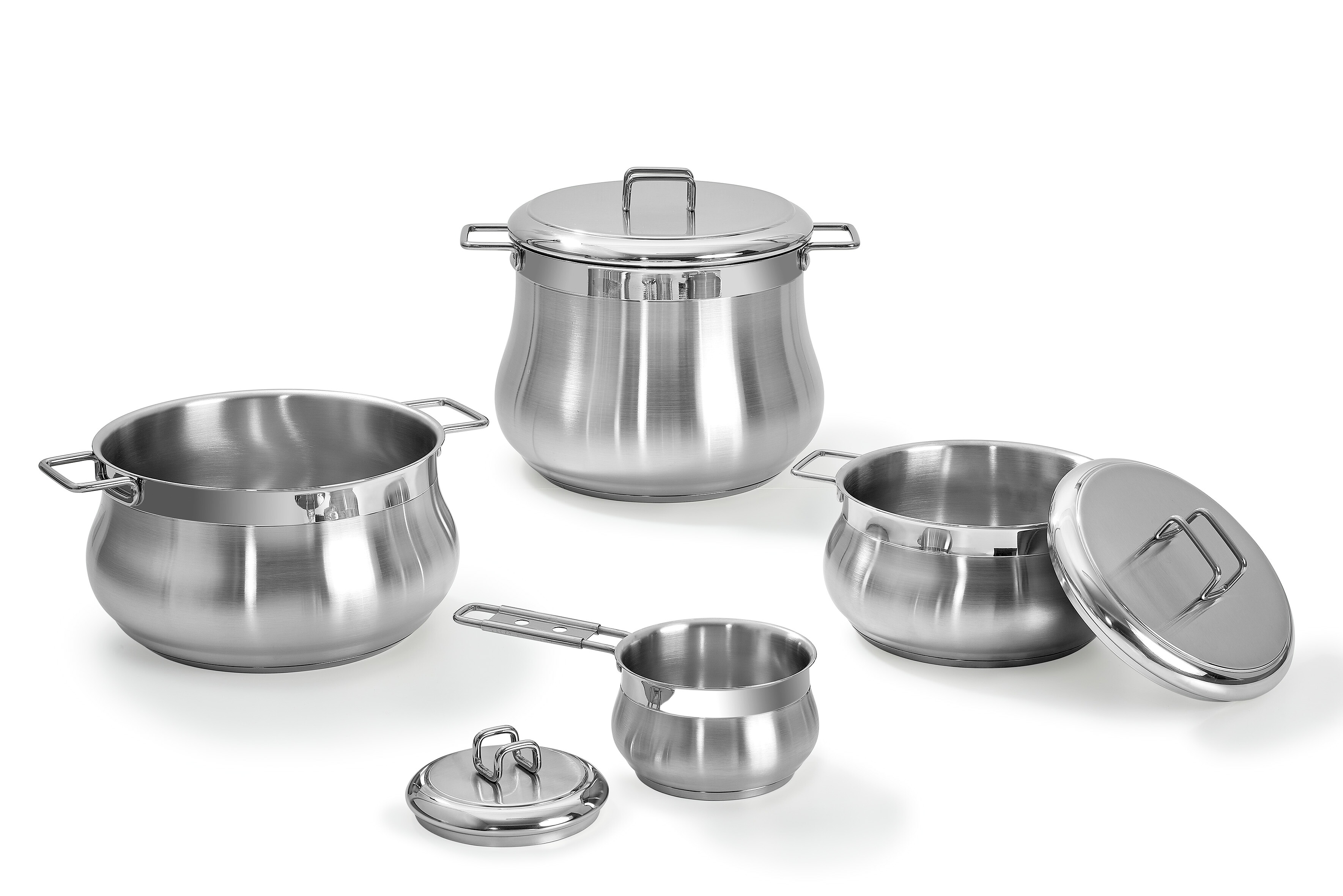 【公式】Barazzoni (バラゾーニ)ポット４個セット TUMMY 00190722 キッチン用品 食器 調理器具 鍋 フライパン 鍋 両手鍋【おしゃれで機能的な調理器具を展開するイタリアンブランド】｜シカマインターナショナル両手鍋