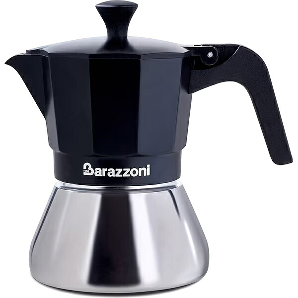 【公式】Barazzoni (バラゾーニ)IH対応＆直火式 エスプレッソコーヒーメーカー 6カップ DELUXE【おしゃれで機能的な調理器具を展開するイタリアンブランド】