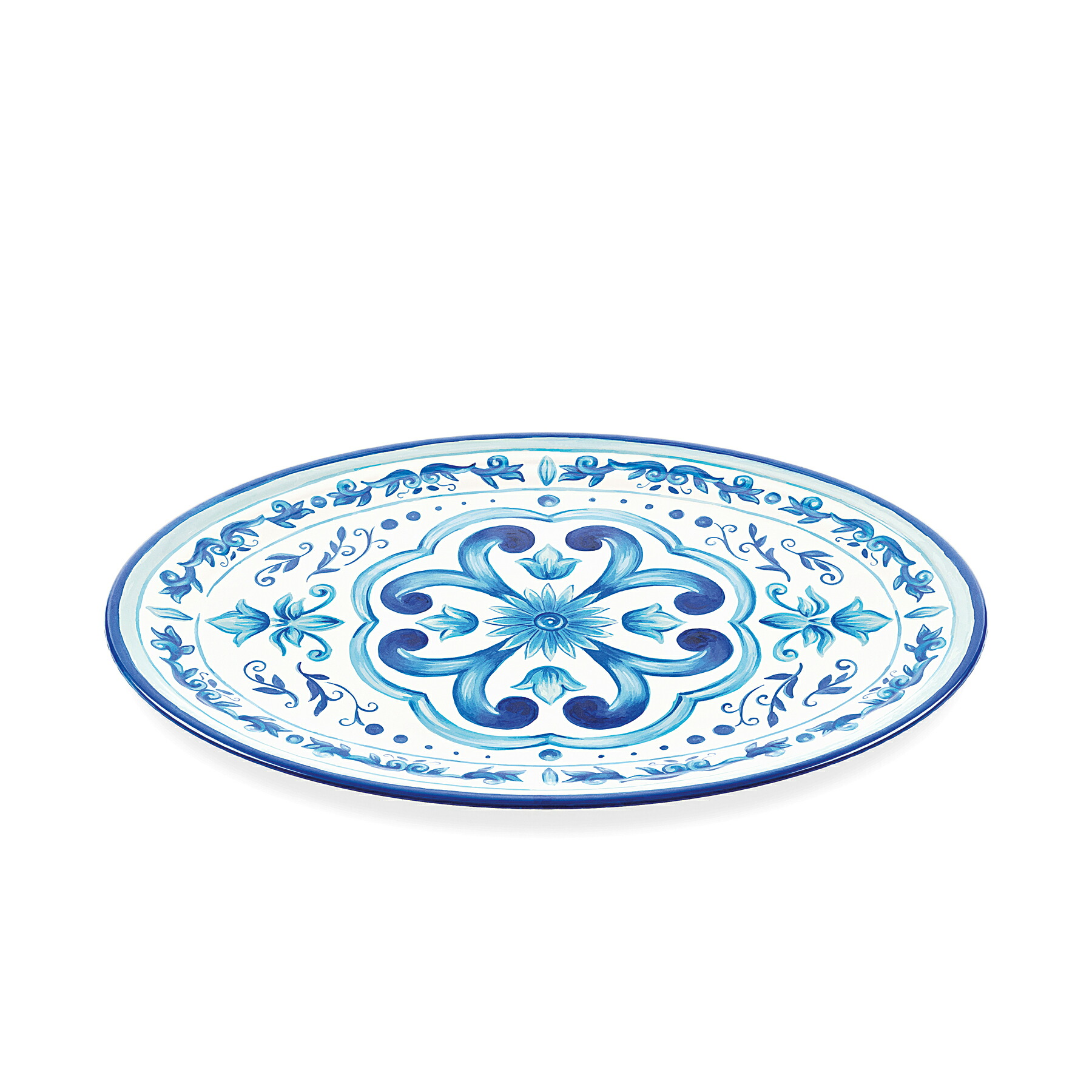 【堅苦しさ】Guzzini (グッチーニ) L オーバルサービングディッシュ BLUES 青味  281913-52【差し上げ物や介護ホーム寄り合いに至適なイタリアン絵図面】
