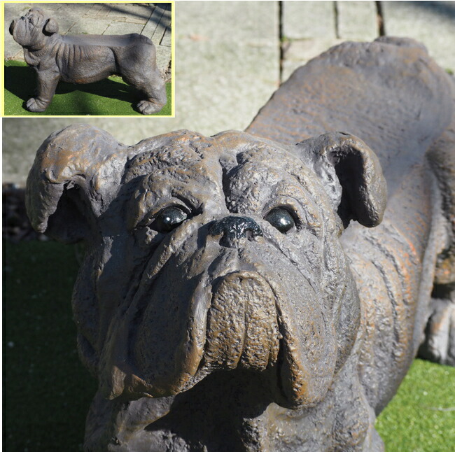 【アニマルベンチ】 犬型ベンチ　ブルドック