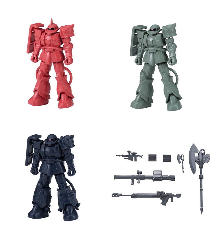 楽天市場 バンダイ ガシャプラ 機動戦士ガンダム The Origin モビルスーツ01 ザクii 全４種セット 四季の宝箱