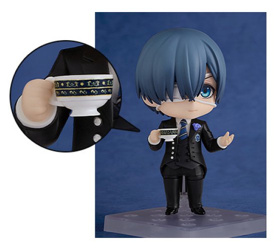 ねんどろいど 黒執事 -寄宿学校編- シエル・ファントムハイヴ 紺碧の梟寮 Ver.「紅茶カップ持ち手パーツ」付き画像