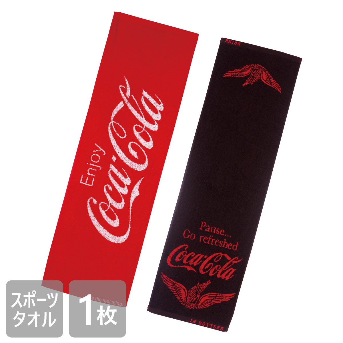 楽天市場 コカ コーラ スポーツタオル 34 110cm Coca Cola グッズ 綿100 ジャガード かっこいい おしゃれ バラエティー 大人 こども ロゴ ウイング 四季織々