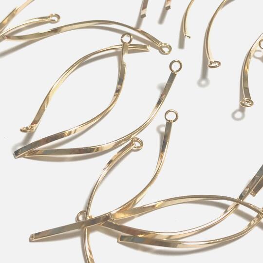 楽天市場】デザインウェーブパーツ 45〜55mm 10個 /チャーム パーツ