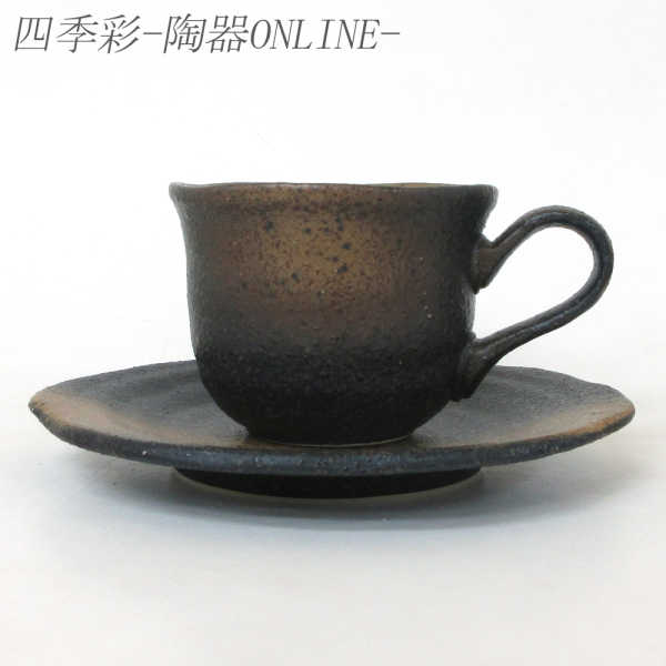 楽天市場 コーヒーカップ ソーサー 黒備前業務用 美濃焼 陶器 和風 コーヒーカップ 四季彩 陶器online