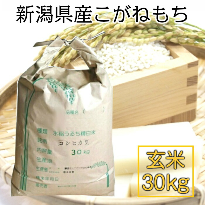 楽天市場】もち米 令和7年度産 新潟県産こがねもち1等米 白米30kg 楽天市場】もち米 令和7年度産 新潟県産こがねもち1等米 白米30kg
