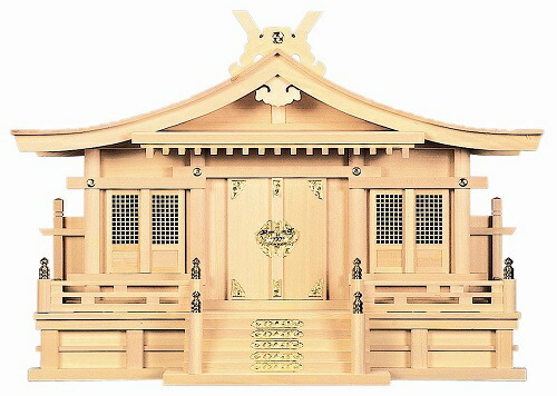 34251円 誕生日プレゼント 切妻三社 木曽ひのき神棚 神具 H164