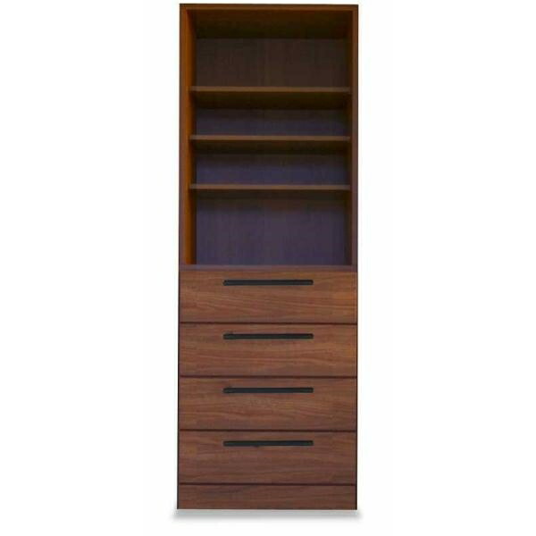 ラック 収納 棚 北欧 おしゃれ 衣類 シェルフ幅60cm オープンラック ナット 60 ウエンジ/BK 奥行42cmタイプ(配送員設置)