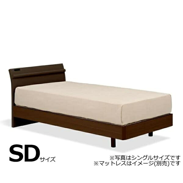 ベッド ベッドフレーム セミダブル 脚付き スノコ スピーク3 スリムキャビ レッグ D1102 DBR(ダーク色) ※マットレス別売 島忠 ホームズ (配送員設置)