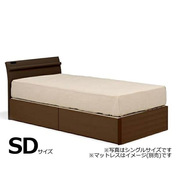 ベッド ベッドフレーム セミダブル 引出し 収納 スピーク3 スリムキャビ 深引き D1152 DBR(ダーク色) ※マットレス別売 島忠 ホームズ (配送員設置)｜島忠・ホームズ店