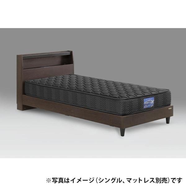 セミダブルフレーム　ベッセ　Ｓキャビ　引無　ＤＢ　ダークブラウン　※マットレス別売　 (配送員設置)