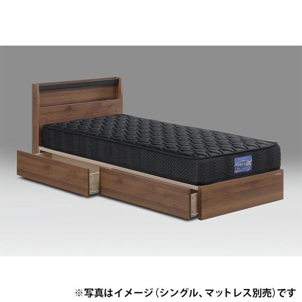 セミダブルフレーム ベッセ Sキャビ 引付 BR ブラウン ※マットレス別売 (配送員設置)|島忠・ホームズ店