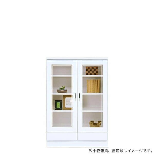 本棚 おしゃれ 収納 棚 ラック 幅80 コミックラック 家具 書籍 漫画 ミドルボード オペラII80MB(WH) ホワイト (配送員設置)