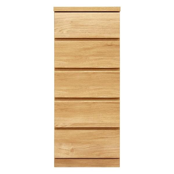 ミドルチェスト　シルフ－フィット　４０－５段チェスト（奥行き：４４cm）オーク (配送員設置)