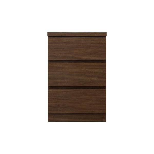 ローチェスト　シルフ－フィット　４０－３段チェスト（奥行き：４４cm）ウォールナット (玄関先お渡し商品)