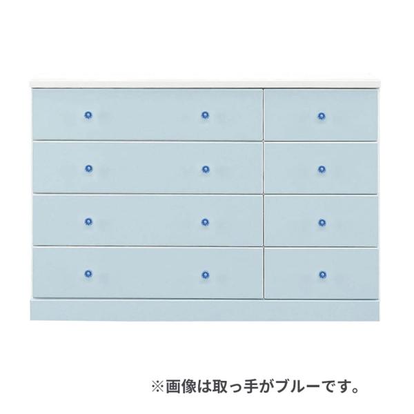 ローチェスト エタン１２０－４ＢＬ／取っ手ピンク (配送員設置) 27,930円