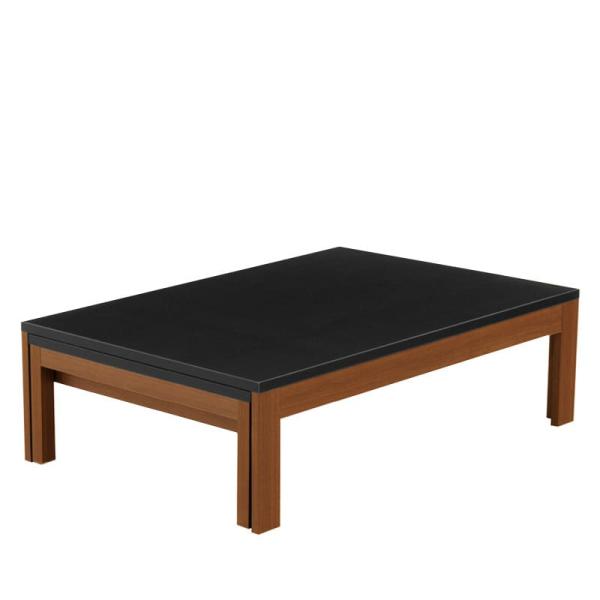 ファミリーテーブル　ロングＮ　１２０×７５　メラミン　ＷＮ／ＢＫ (配送員設置) 69,800円