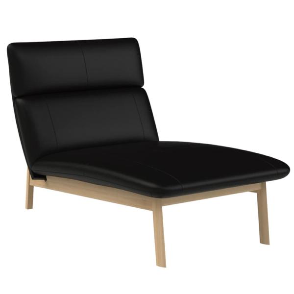 【地域限定】【カリモク】　シェーズロングソファ　フロード　W13445なルーク　OAK/X554（革生地） (配送員設置)｜島忠・ホームズ店