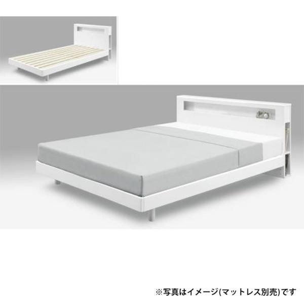 【ネット限定】ダブルベッドフレーム　リバティ　ホワイト (配送員設置)
