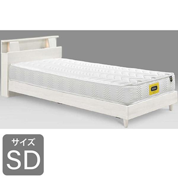セミダブルフレーム　ミラーノ　Ｌキャビ　引無　ＷＨ　ホワイト　※マットレス別売※ (配送員設置)