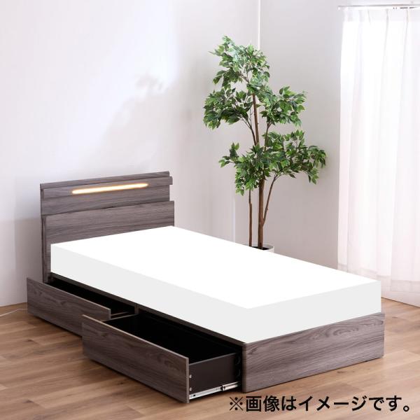 シングルベッド　ノーチェ　ＢＯＸ 　ダークグレー色(配送員設置)