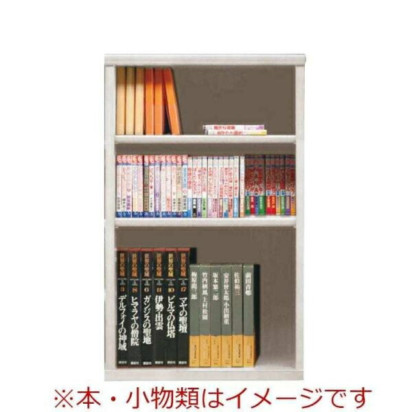 本棚 おしゃれ 収納 棚 ラック 幅60 コミックラック 家具 書籍 漫画 オープン書棚 SOK72 幅60×高さ100 ホワイト (玄関先お渡し商品)