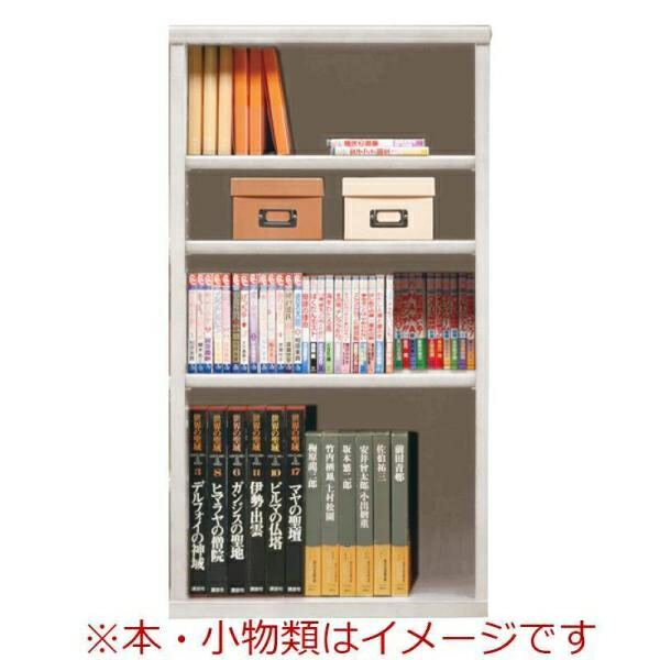 本棚 おしゃれ 収納 棚 ラック 幅60 コミックラック 家具 書籍 漫画 オープン書棚 SOK72 幅60×高さ110 ホワイト (玄関先お渡し商品)