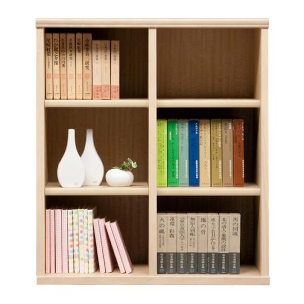 本棚 おしゃれ 収納 棚 ラック コミックラック 家具 書籍 漫画 書棚 オープン SOK72 幅100×高さ80 ナチュナル (玄関先お渡し商品)