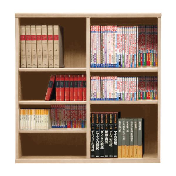 本棚 おしゃれ 収納 棚 ラック コミックラック 家具 書籍 漫画 書棚 オープン SOK72 幅110×高さ80 ナチュナル (玄関先お渡し商品)