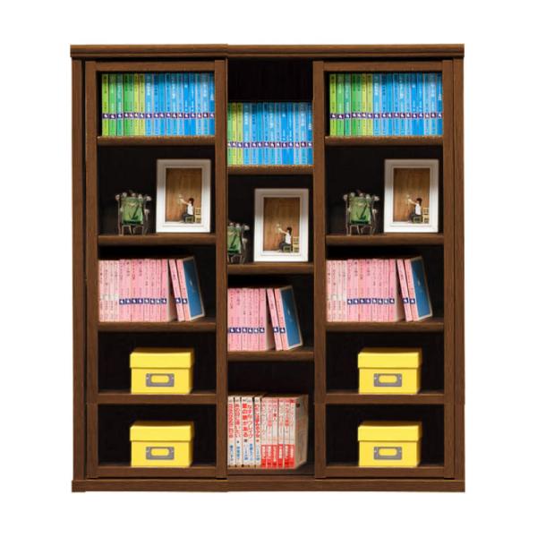 書物棚 今めかしい 納める 棚 仕合わせ 喜歌劇仕合わせ 調度品 読みもの ポンチ絵 書物棚 横すべり SOK72 幅60×高さ110 赤銅色 (送りとどける員とり備える)