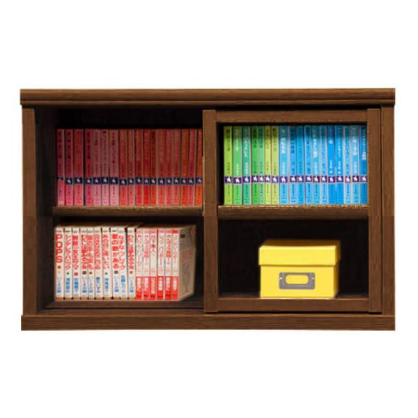 書物棚 今めかしい 納める 棚 仕合わせ 喜歌劇仕合わせ 調度品 読みもの ポンチ絵 書物棚 横すべり SOK72 幅80×高さ70 赤銅色 (送りとどける員とり備える)