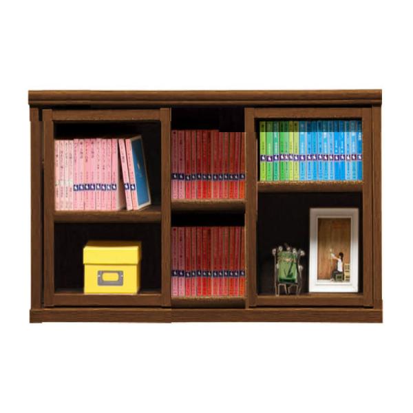 書物棚 今めかしい 納める 棚 仕合わせ 喜歌劇仕合わせ 調度品 読みもの ポンチ絵 書物棚 横すべり SOK72 幅90×高さ60 赤銅色 (送りとどける員とり備える)