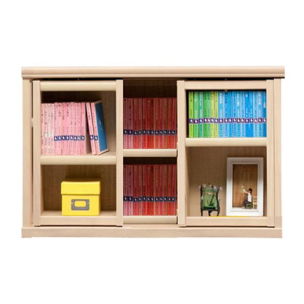 書物棚 今めかしい 納める 棚 仕合わせ 喜歌劇仕合わせ 調度品 読みもの ポンチ絵 書物棚 横すべり SOK72 幅90×高さ70 ナチュナル (送りとどける員とり備える)