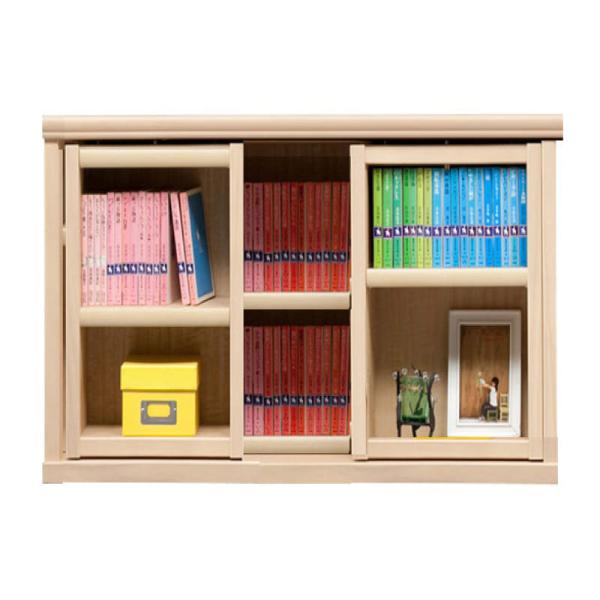 書物棚 今めかしい 納める 棚 仕合わせ 喜歌劇仕合わせ 調度品 読みもの ポンチ絵 書物棚 横すべり SOK72 幅100×高さ60 ナチュナル (送りとどける員とり備える)