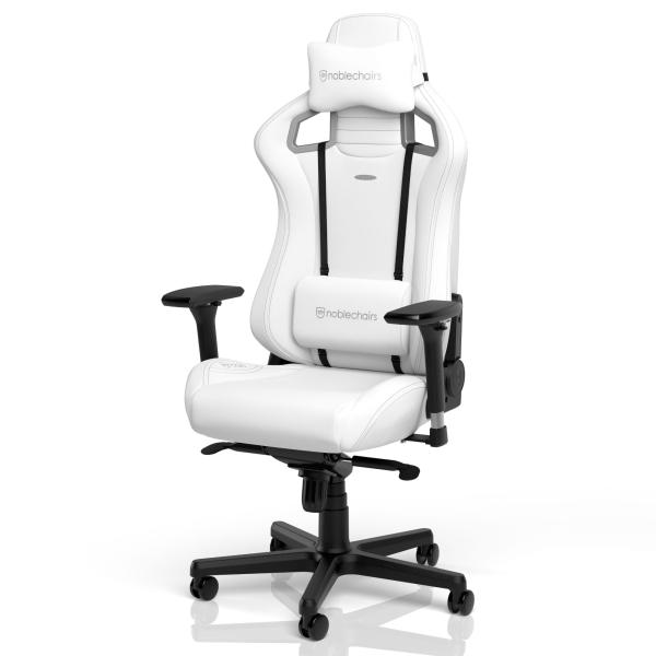 ゲーミングチェア ノーブルチェア EPIC-WHITE EDITION NBL-EPC-PU-WED-SGL(送りとどける員備え付ける)
