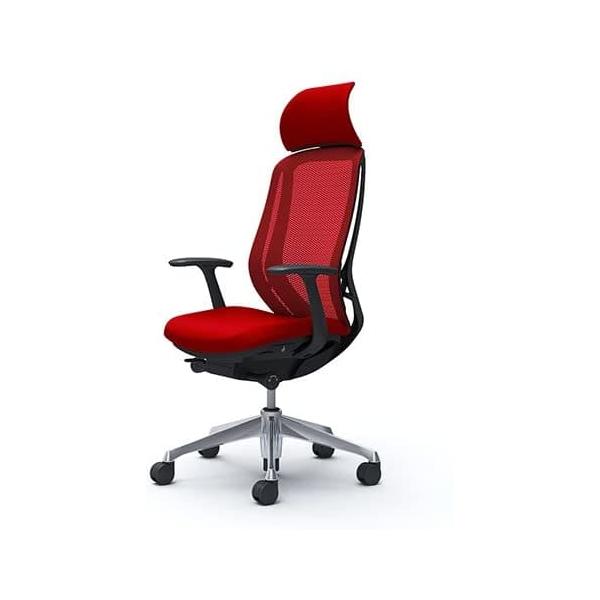 オカムラ デスクチェア シルフィー Sylphy C64ABR−FMP9REDEXハイバック メッシュデザイン肘 アルミ脚BKフレーム(配送員設置)|島忠・ホームズ店