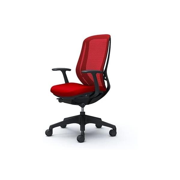 オカムラ デスクチェア シルフィー Sylphy C645XR-FMP9REDハイバック メッシュデザイン肘 樹脂脚BKフレーム(配送員設置)