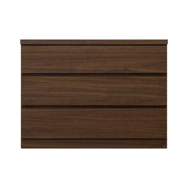 ローチェスト　シルフ&minus;フィット　８０&minus;３段チェスト（奥行き：５５cm）ウォールナット（配送員組立設置）｜島忠・ホームズ店
