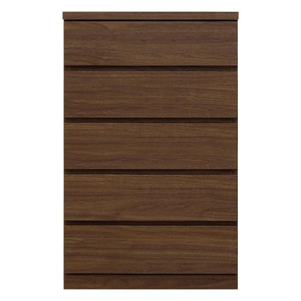 ミドルチェスト シルフ－フィット ６０－５段チェスト(奥行き：５５cm)ウォールナット (配送員設置)