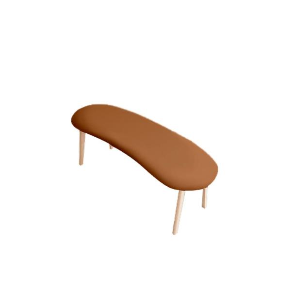 ダイニングベンチ　ミラージュ　ベンチ　OC/AL-OR/A　木部オークカラー／張地オレンジ (玄関先お渡し商品)